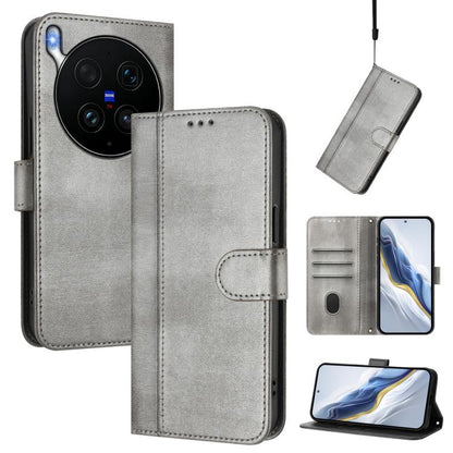 Line Splicing Buckle Retro Leather Phone Case, For vivo X300 FE / S50 Pro mini 5G, For vivo X300s, For vivo Y21 5G 2026 / Y05 4G, For vivo V70 FE 5G, For vivo X300 Ultra, For vivo X300 Pro 5G, For vivo X300 5G, For vivo Y31 5G Global                   ...