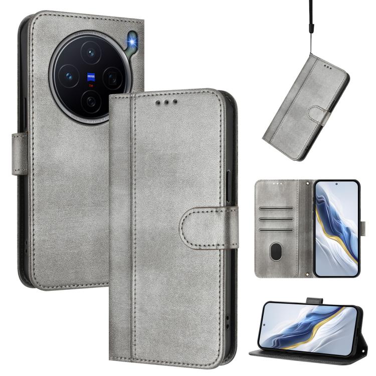 Line Splicing Buckle Retro Leather Phone Case, For vivo X300 FE / S50 Pro mini 5G, For vivo X300s, For vivo Y21 5G 2026 / Y05 4G, For vivo V70 FE 5G, For vivo X300 Ultra, For vivo X300 Pro 5G, For vivo X300 5G, For vivo Y31 5G Global                   ...