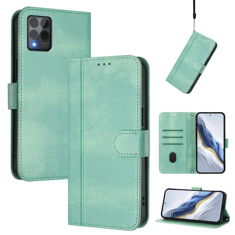 Line Splicing Buckle Retro Leather Phone Case, For T-Mobile REVVL 8 / T Phone 3, For T-Mobile REVVL 7 Pro 5G / T Phone 2 Pro 5G, For T-Mobile REVVL 7 5G / T Phone 2 5G, For T-Mobile REVVL 6 Pro 5G / REVVL 6x Pro, For T-Mobile REVVL 6 5G / REVVL 6x