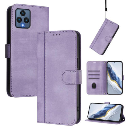 Line Splicing Buckle Retro Leather Phone Case, For T-Mobile REVVL 8 / T Phone 3, For T-Mobile REVVL 7 Pro 5G / T Phone 2 Pro 5G, For T-Mobile REVVL 7 5G / T Phone 2 5G, For T-Mobile REVVL 6 Pro 5G / REVVL 6x Pro, For T-Mobile REVVL 6 5G / REVVL 6x