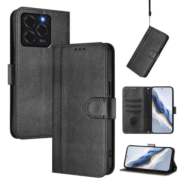 Line Splicing Buckle Retro Leather Phone Case, For Ulefone Note 21, For Ulefone Note 17 Pro, For Ulefone Note 18 Ultra / 18 Pro, For Ulefone Note 20 Pro, For Ulefone Note 19, For Ulefone Note 16 Pro, For Ulefone Note 14