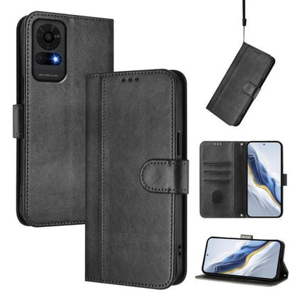 Line Splicing Buckle Retro Leather Phone Case, For TCL K70 Power 4G / K70 4G, For TCL Nxtpaper 70 Pro 5G, For TCL K32 5G / K33 5G, For TCL 60 NxtPaper, For TCL 605 / 60 SE, For TCL 60R 5G, For TCL 503, For TCL 50 5G / 50 XE / 50 XE NxtPaper            ...