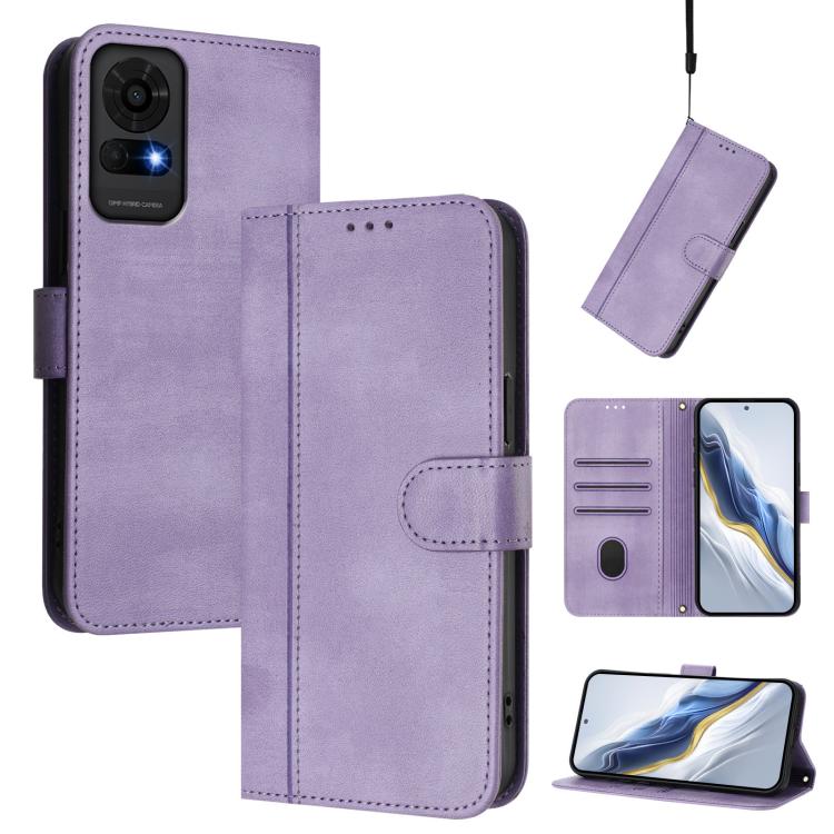 Line Splicing Buckle Retro Leather Phone Case, For TCL K70 Power 4G / K70 4G, For TCL Nxtpaper 70 Pro 5G, For TCL K32 5G / K33 5G, For TCL 60 NxtPaper, For TCL 605 / 60 SE, For TCL 60R 5G, For TCL 503, For TCL 50 5G / 50 XE / 50 XE NxtPaper            ...