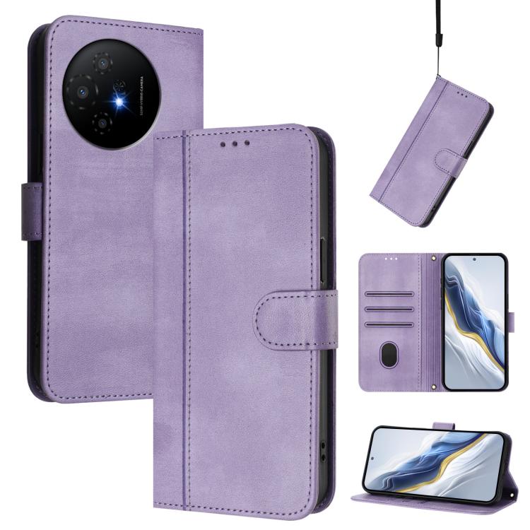 Line Splicing Buckle Retro Leather Phone Case, For TCL K70 Power 4G / K70 4G, For TCL Nxtpaper 70 Pro 5G, For TCL K32 5G / K33 5G, For TCL 60 NxtPaper, For TCL 605 / 60 SE, For TCL 60R 5G, For TCL 503, For TCL 50 5G / 50 XE / 50 XE NxtPaper            ...