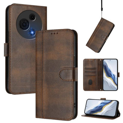 Line Splicing Buckle Retro Leather Phone Case, For TCL K70 Power 4G / K70 4G, For TCL Nxtpaper 70 Pro 5G, For TCL K32 5G / K33 5G, For TCL 60 NxtPaper, For TCL 605 / 60 SE, For TCL 60R 5G, For TCL 503, For TCL 50 5G / 50 XE / 50 XE NxtPaper            ...