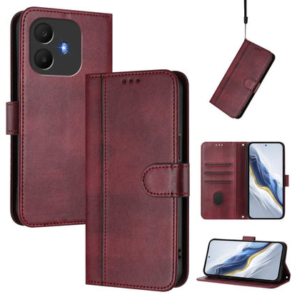 Line Splicing Buckle Retro Leather Phone Case, For TCL K70 Power 4G / K70 4G, For TCL Nxtpaper 70 Pro 5G, For TCL K32 5G / K33 5G, For TCL 60 NxtPaper, For TCL 605 / 60 SE, For TCL 60R 5G, For TCL 503, For TCL 50 5G / 50 XE / 50 XE NxtPaper            ...