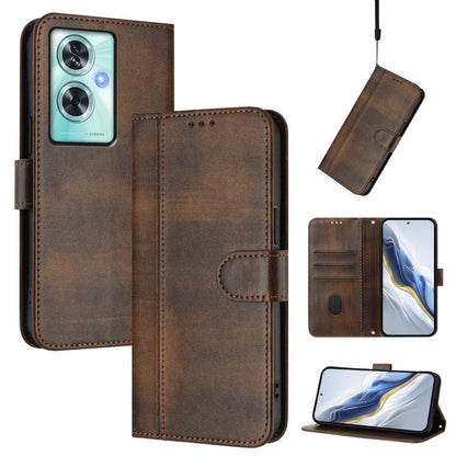 Line Splicing Buckle Retro Leather Phone Case, For OnePlus Turbo 6X Pro 5G, For OnePlus Turbo 6 / Turbo 6V, For OnePlus Ace 5 Ultra, For OnePlus Ace 5 Racing, For OnePlus 13R / OnePlus Ace 5 Pro, For OnePlus 13, For OnePlus Nord 4                      ...