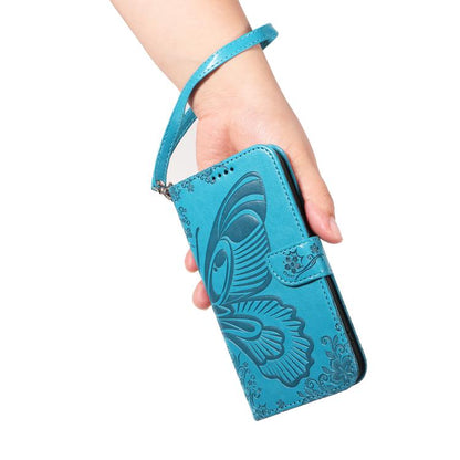 Swallowtail Butterfly Embossed Leather Phone Case, For Google Pixel 10a, For Google Pixel 10 Pro XL 5G Global, For Google Pixel 10 5G / 10 Pro 5G Global