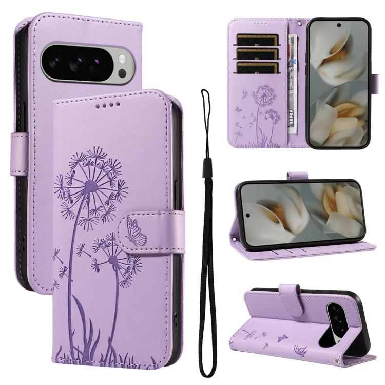 Dandelion Embossed Pattern Flip Leather Phone Case, For Google Pixel 10a, For Google Pixel 10 Pro XL 5G Global, For Google Pixel 10 5G / 10 Pro 5G Global