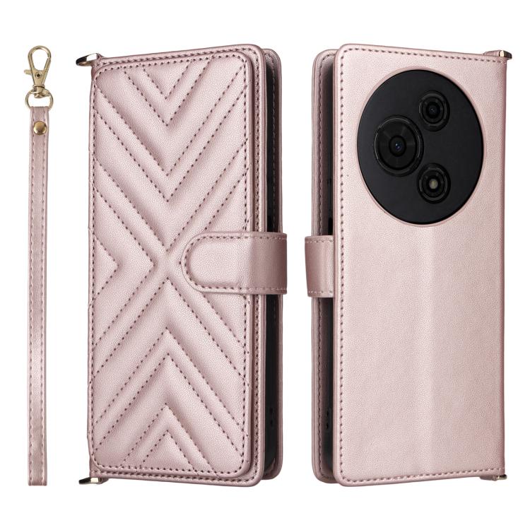 Multifunctional 6-Card Slots Leather Phone Case with Wrist Strap, For TCL K70 5G, For TCL K70 SE 4G, For TCL K70 Power / K70 4G, For TCL NxtPaper 70 Pro 5G, For TCL 60 SE NxtPaper 5G, For TCL 60 NxtPaper, For TCL 605 / 60 SE, For TCL 60R 5G / 60 5G