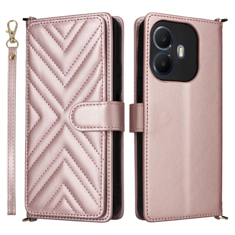 Multifunctional 6-Card Slots Leather Phone Case with Wrist Strap, For TCL K70 5G, For TCL K70 SE 4G, For TCL K70 Power / K70 4G, For TCL NxtPaper 70 Pro 5G, For TCL 60 SE NxtPaper 5G, For TCL 60 NxtPaper, For TCL 605 / 60 SE, For TCL 60R 5G / 60 5G