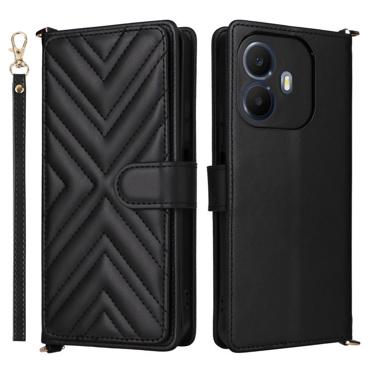 Multifunctional 6-Card Slots Leather Phone Case with Wrist Strap, For TCL K70 5G, For TCL K70 SE 4G, For TCL K70 Power / K70 4G, For TCL NxtPaper 70 Pro 5G, For TCL 60 SE NxtPaper 5G, For TCL 60 NxtPaper, For TCL 605 / 60 SE, For TCL 60R 5G / 60 5G