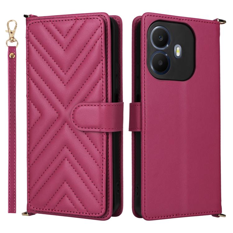 Multifunctional 6-Card Slots Leather Phone Case with Wrist Strap, For TCL K70 5G, For TCL K70 SE 4G, For TCL K70 Power / K70 4G, For TCL NxtPaper 70 Pro 5G, For TCL 60 SE NxtPaper 5G, For TCL 60 NxtPaper, For TCL 605 / 60 SE, For TCL 60R 5G / 60 5G