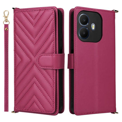 Multifunctional 6-Card Slots Leather Phone Case with Wrist Strap, For TCL K70 5G, For TCL K70 SE 4G, For TCL K70 Power / K70 4G, For TCL NxtPaper 70 Pro 5G, For TCL 60 SE NxtPaper 5G, For TCL 60 NxtPaper, For TCL 605 / 60 SE, For TCL 60R 5G / 60 5G