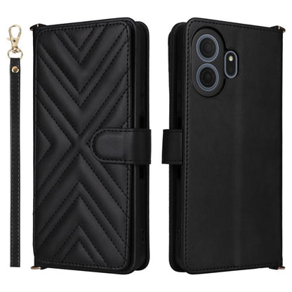 Multifunctional 6-Card Slots Leather Phone Case with Wrist Strap, For TCL K70 5G, For TCL K70 SE 4G, For TCL K70 Power / K70 4G, For TCL NxtPaper 70 Pro 5G, For TCL 60 SE NxtPaper 5G, For TCL 60 NxtPaper, For TCL 605 / 60 SE, For TCL 60R 5G / 60 5G
