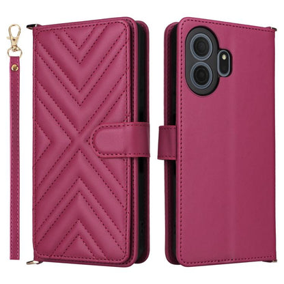 Multifunctional 6-Card Slots Leather Phone Case with Wrist Strap, For TCL K70 5G, For TCL K70 SE 4G, For TCL K70 Power / K70 4G, For TCL NxtPaper 70 Pro 5G, For TCL 60 SE NxtPaper 5G, For TCL 60 NxtPaper, For TCL 605 / 60 SE, For TCL 60R 5G / 60 5G