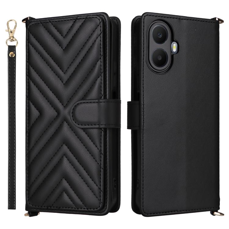 Multifunctional 6-Card Slots Leather Phone Case with Wrist Strap, For TCL K70 5G, For TCL K70 SE 4G, For TCL K70 Power / K70 4G, For TCL NxtPaper 70 Pro 5G, For TCL 60 SE NxtPaper 5G, For TCL 60 NxtPaper, For TCL 605 / 60 SE, For TCL 60R 5G / 60 5G