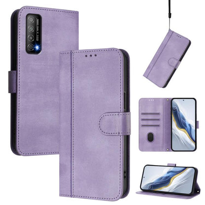 Line Splicing Buckle Retro Leather Phone Case, For Huawei Enjoy 50 / Nova Y70 / Nova Y70 Plus, For Huawei Nova 9, For Huawei P50 Pro, For Huawei P50, For Huawei Enjoy 20 SE / Huawei P Smart 2021