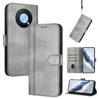 Line Splicing Buckle Retro Leather Phone Case, For Huawei Nova 13 Pro, For Huawei Nova 13 / Nova 12, For Huawei Pura 70 Pro / Pura 70 Pro+, For Huawei nova 12i Global, For Huawei Nova 12s Global, For Huawei Pura 70, For Huawei Mate 60 Pro / Mate 60 Pro...