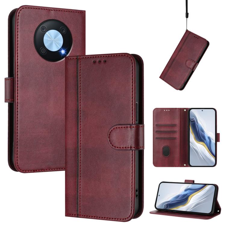 Line Splicing Buckle Retro Leather Phone Case, For Huawei Nova 13 Pro, For Huawei Nova 13 / Nova 12, For Huawei Pura 70 Pro / Pura 70 Pro+, For Huawei nova 12i Global, For Huawei Nova 12s Global, For Huawei Pura 70, For Huawei Mate 60 Pro / Mate 60 Pro...
