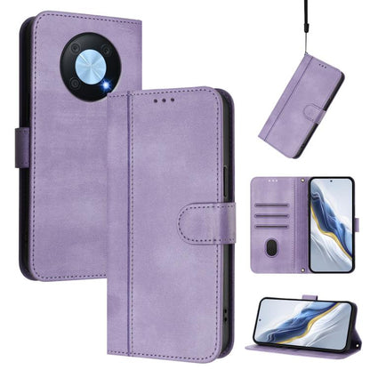 Line Splicing Buckle Retro Leather Phone Case, For Huawei Nova 13 Pro, For Huawei Nova 13 / Nova 12, For Huawei Pura 70 Pro / Pura 70 Pro+, For Huawei nova 12i Global, For Huawei Nova 12s Global, For Huawei Pura 70, For Huawei Mate 60 Pro / Mate 60 Pro...