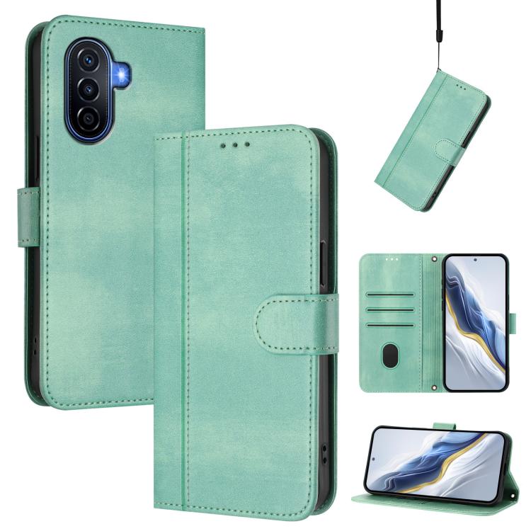 Line Splicing Buckle Retro Leather Phone Case, For Huawei Enjoy 50 / Nova Y70 / Nova Y70 Plus, For Huawei Nova 9, For Huawei P50 Pro, For Huawei P50, For Huawei Enjoy 20 SE / Huawei P Smart 2021