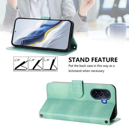 Line Splicing Buckle Retro Leather Phone Case, For Huawei Enjoy 50 / Nova Y70 / Nova Y70 Plus, For Huawei Nova 9, For Huawei P50 Pro, For Huawei P50, For Huawei Enjoy 20 SE / Huawei P Smart 2021