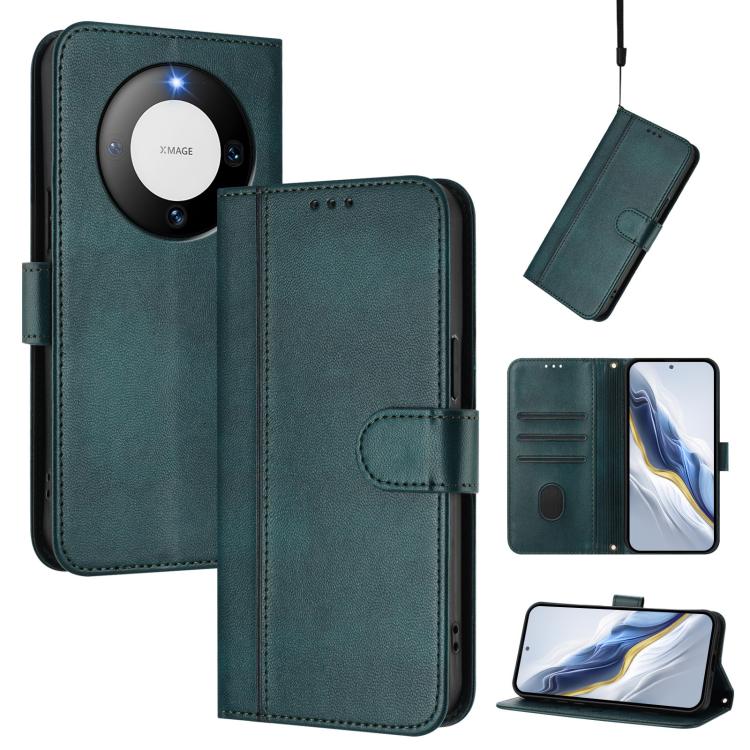 Line Splicing Buckle Retro Leather Phone Case, For Huawei Nova 13 Pro, For Huawei Nova 13 / Nova 12, For Huawei Pura 70 Pro / Pura 70 Pro+, For Huawei nova 12i Global, For Huawei Nova 12s Global, For Huawei Pura 70, For Huawei Mate 60 Pro / Mate 60 Pro...