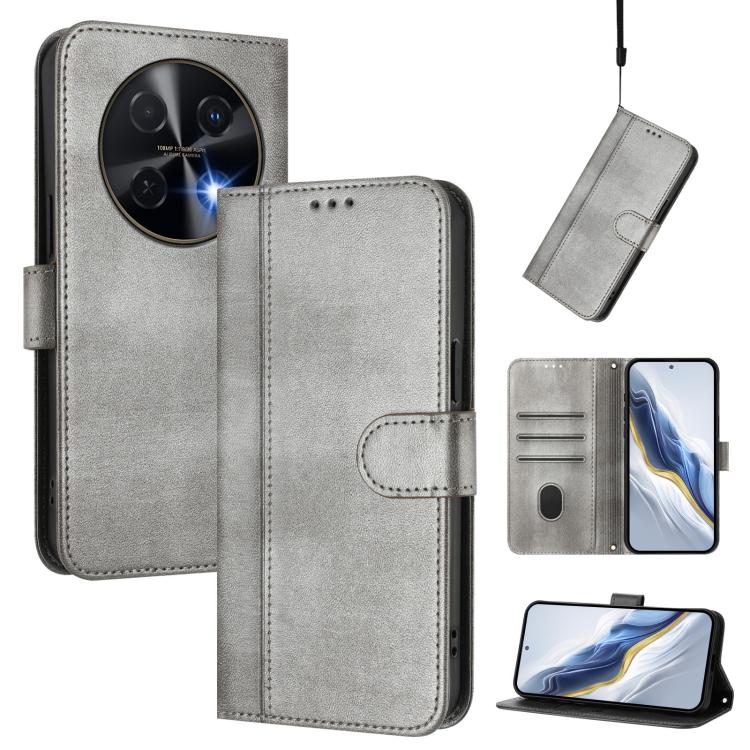 Line Splicing Buckle Retro Leather Phone Case, For Huawei Nova 13 Pro, For Huawei Nova 13 / Nova 12, For Huawei Pura 70 Pro / Pura 70 Pro+, For Huawei nova 12i Global, For Huawei Nova 12s Global, For Huawei Pura 70, For Huawei Mate 60 Pro / Mate 60 Pro...