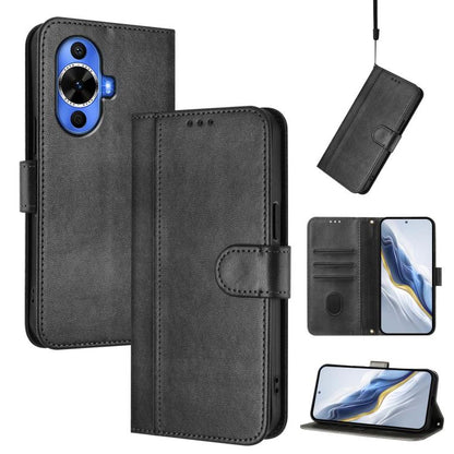 Line Splicing Buckle Retro Leather Phone Case, For Huawei Nova 13 Pro, For Huawei Nova 13 / Nova 12, For Huawei Pura 70 Pro / Pura 70 Pro+, For Huawei nova 12i Global, For Huawei Nova 12s Global, For Huawei Pura 70, For Huawei Mate 60 Pro / Mate 60 Pro...