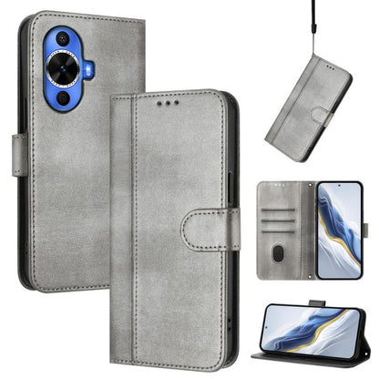 Line Splicing Buckle Retro Leather Phone Case, For Huawei Nova 13 Pro, For Huawei Nova 13 / Nova 12, For Huawei Pura 70 Pro / Pura 70 Pro+, For Huawei nova 12i Global, For Huawei Nova 12s Global, For Huawei Pura 70, For Huawei Mate 60 Pro / Mate 60 Pro...