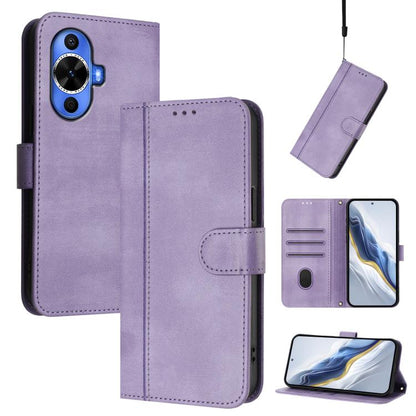 Line Splicing Buckle Retro Leather Phone Case, For Huawei Nova 13 Pro, For Huawei Nova 13 / Nova 12, For Huawei Pura 70 Pro / Pura 70 Pro+, For Huawei nova 12i Global, For Huawei Nova 12s Global, For Huawei Pura 70, For Huawei Mate 60 Pro / Mate 60 Pro...