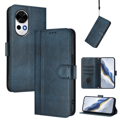 Line Splicing Buckle Retro Leather Phone Case, For Huawei Nova 13 Pro, For Huawei Nova 13 / Nova 12, For Huawei Pura 70 Pro / Pura 70 Pro+, For Huawei nova 12i Global, For Huawei Nova 12s Global, For Huawei Pura 70, For Huawei Mate 60 Pro / Mate 60 Pro...