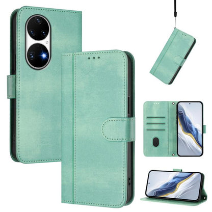 Line Splicing Buckle Retro Leather Phone Case, For Huawei Enjoy 50 / Nova Y70 / Nova Y70 Plus, For Huawei Nova 9, For Huawei P50 Pro, For Huawei P50, For Huawei Enjoy 20 SE / Huawei P Smart 2021