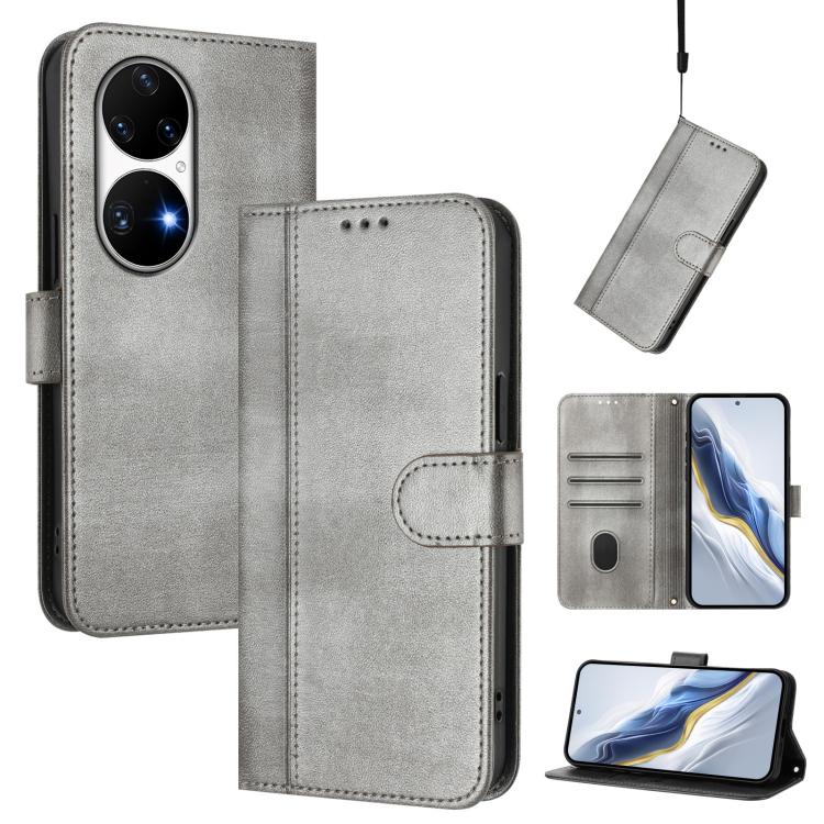 Line Splicing Buckle Retro Leather Phone Case, For Huawei Enjoy 50 / Nova Y70 / Nova Y70 Plus, For Huawei Nova 9, For Huawei P50 Pro, For Huawei P50, For Huawei Enjoy 20 SE / Huawei P Smart 2021
