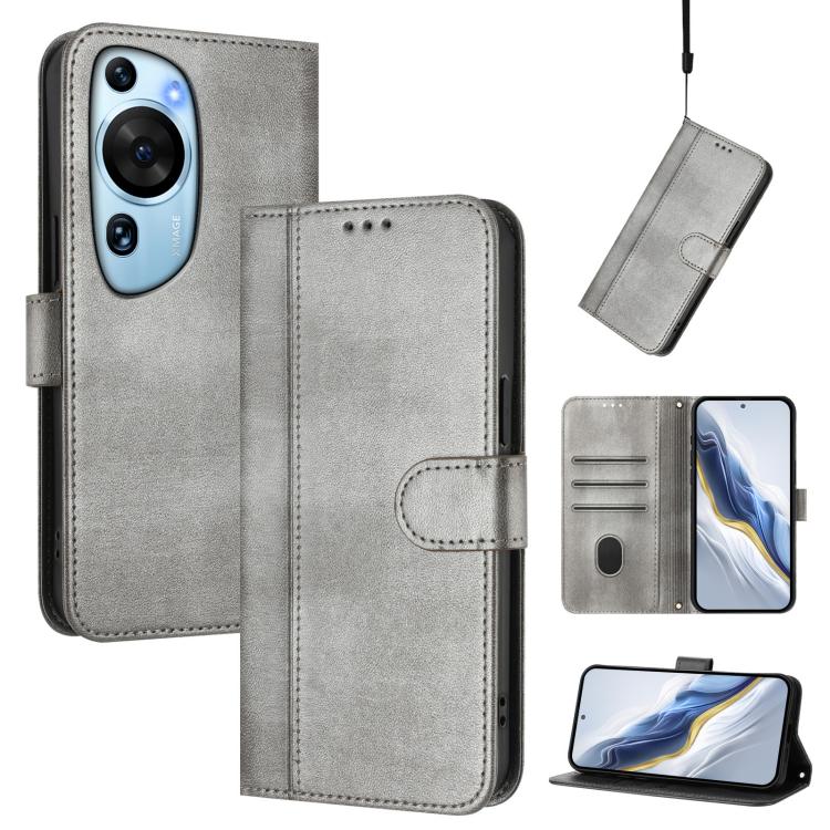 Line Splicing Buckle Retro Leather Phone Case, For Huawei Nova 13 Pro, For Huawei Nova 13 / Nova 12, For Huawei Pura 70 Pro / Pura 70 Pro+, For Huawei nova 12i Global, For Huawei Nova 12s Global, For Huawei Pura 70, For Huawei Mate 60 Pro / Mate 60 Pro...