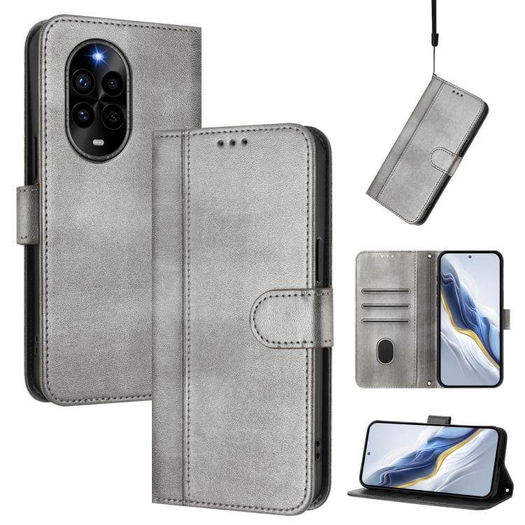 Line Splicing Buckle Retro Leather Phone Case, For Huawei Nova 13 Pro, For Huawei Nova 13 / Nova 12, For Huawei Pura 70 Pro / Pura 70 Pro+, For Huawei nova 12i Global, For Huawei Nova 12s Global, For Huawei Pura 70, For Huawei Mate 60 Pro / Mate 60 Pro...