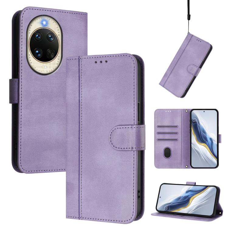 Line Splicing Buckle Retro Leather Phone Case, For Huawei nova 16z, For Huawei nova 16, For Huawei Pura 90 Pro Max 5G, For Huawei Pura 90 Pro 5G, For Huawei Mate 70 Air 5G, For Huawei Enjoy 80s, For Huawei nova 14 Ultra, For Huawei nova 14 Pro         ...