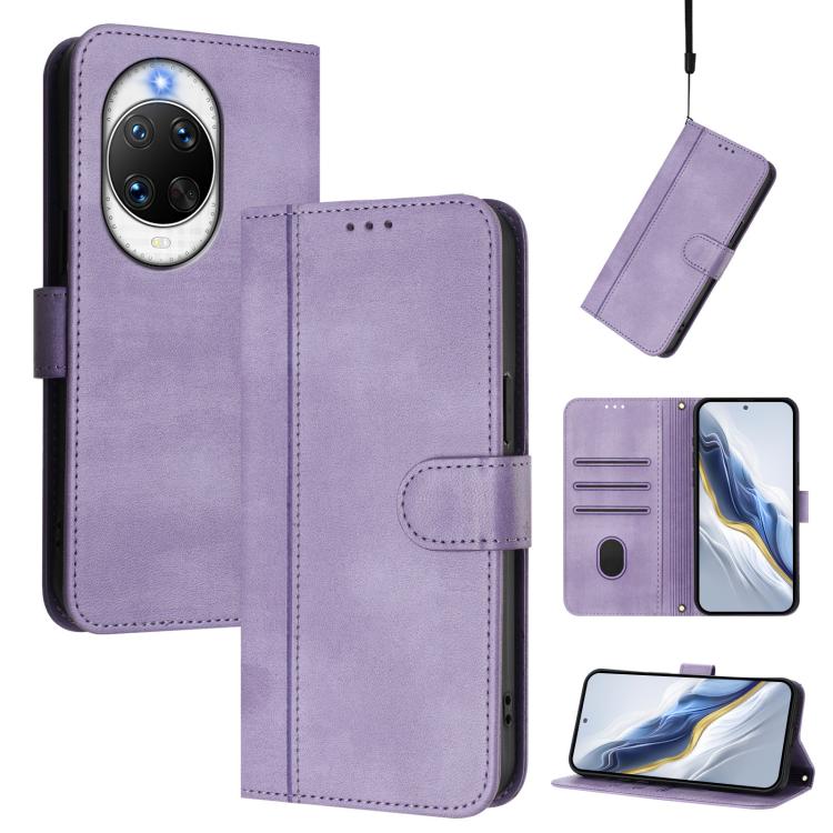 Line Splicing Buckle Retro Leather Phone Case, For Huawei nova 16z, For Huawei nova 16, For Huawei Pura 90 Pro Max 5G, For Huawei Pura 90 Pro 5G, For Huawei Mate 70 Air 5G, For Huawei Enjoy 80s, For Huawei nova 14 Ultra, For Huawei nova 14 Pro         ...