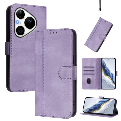 Line Splicing Buckle Retro Leather Phone Case, For Huawei nova 16z, For Huawei nova 16, For Huawei Pura 90 Pro Max 5G, For Huawei Pura 90 Pro 5G, For Huawei Mate 70 Air 5G, For Huawei Enjoy 80s, For Huawei nova 14 Ultra, For Huawei nova 14 Pro         ...