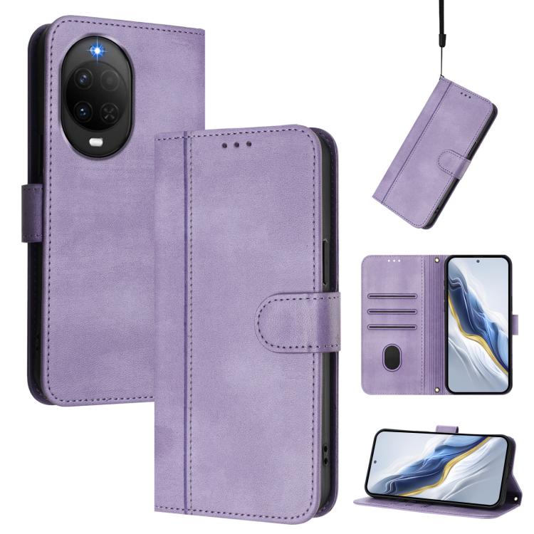 Line Splicing Buckle Retro Leather Phone Case, For Huawei nova 16z, For Huawei nova 16, For Huawei Pura 90 Pro Max 5G, For Huawei Pura 90 Pro 5G, For Huawei Mate 70 Air 5G, For Huawei Enjoy 80s, For Huawei nova 14 Ultra, For Huawei nova 14 Pro         ...