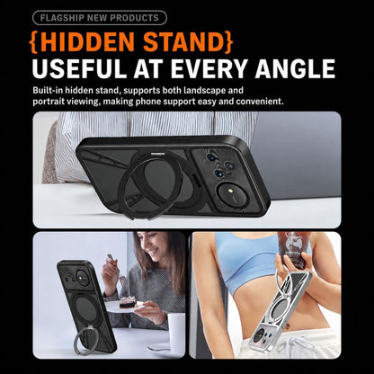 Cooling Hollow Metal Holder MagSafe Phone Case, For Huawei nova 16 Ultra, For Huawei nova 16 Pro, For Huawei nova 16z, For Huawei nova 16, For Huawei Mate 70 Pro, For Huawei Mate 70, For Huawei Pura 70 Pro / 70 Pro+, For Huawei Pura 70 Ultra           ...