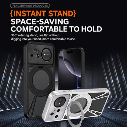 Cooling Hollow Metal Holder MagSafe Phone Case, For Huawei nova 16 Ultra, For Huawei nova 16 Pro, For Huawei nova 16z, For Huawei nova 16, For Huawei Mate 70 Pro, For Huawei Mate 70, For Huawei Pura 70 Pro / 70 Pro+, For Huawei Pura 70 Ultra           ...