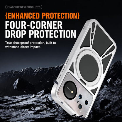 Cooling Hollow Metal Holder MagSafe Phone Case, For Huawei nova 16 Ultra, For Huawei nova 16 Pro, For Huawei nova 16z, For Huawei nova 16, For Huawei Mate 70 Pro, For Huawei Mate 70, For Huawei Pura 70 Pro / 70 Pro+, For Huawei Pura 70 Ultra           ...