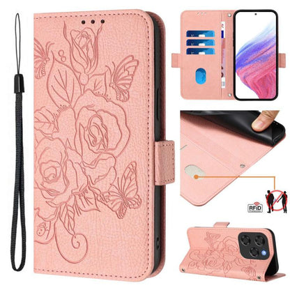 Embossed Rose RFID Anti-theft Leather Phone Case, For Coolpad C16, For Coolpad X100, For Coolpad Cool 40i