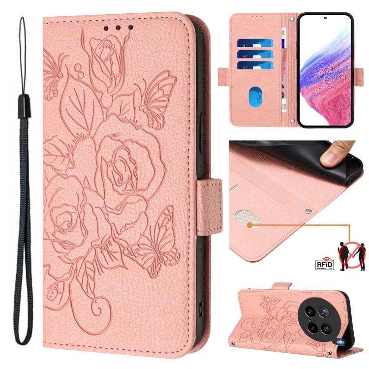 Embossed Rose RFID Anti-theft Leather Phone Case, For vivo X300 FE / S50 Pro mini 5G, For vivo X300s, For vivo Y21 5G 2026 / vivo Y05 4G / Y11d, For vivo V70 FE 5G, For vivo X300 Ultra, For vivo X300 Pro 5G, For vivo X300 5G, For vivo Y31 5G Global    ...
