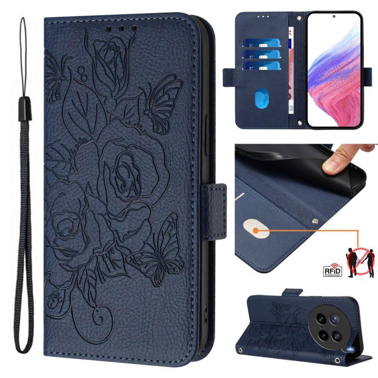 Embossed Rose RFID Anti-theft Leather Phone Case, For vivo X300 FE / S50 Pro mini 5G, For vivo X300s, For vivo Y21 5G 2026 / vivo Y05 4G / Y11d, For vivo V70 FE 5G, For vivo X300 Ultra, For vivo X300 Pro 5G, For vivo X300 5G, For vivo Y31 5G Global    ...