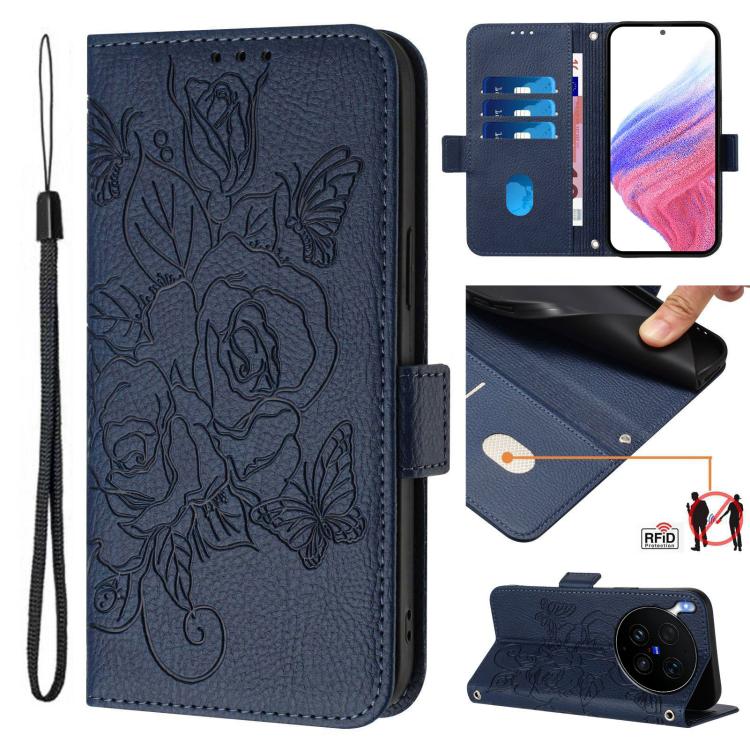 Embossed Rose RFID Anti-theft Leather Phone Case, For vivo X300 FE / S50 Pro mini 5G, For vivo X300s, For vivo Y21 5G 2026 / vivo Y05 4G / Y11d, For vivo V70 FE 5G, For vivo X300 Ultra, For vivo X300 Pro 5G, For vivo X300 5G, For vivo Y31 5G Global    ...