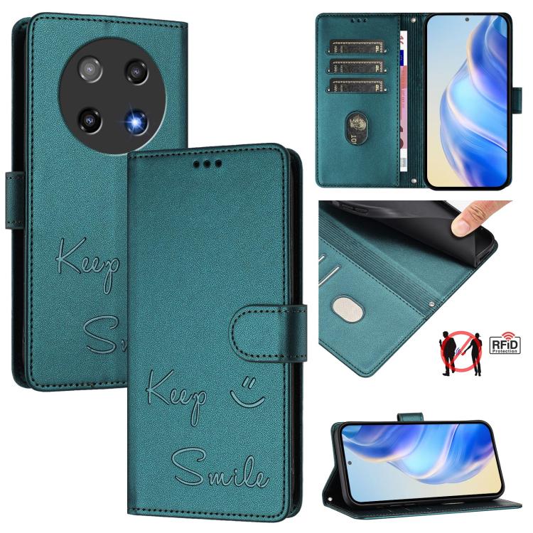 Smile Embossing RFID Leather Phone Case, For Coolpad C16, For Coolpad X100, For Coolpad Cool 40i
