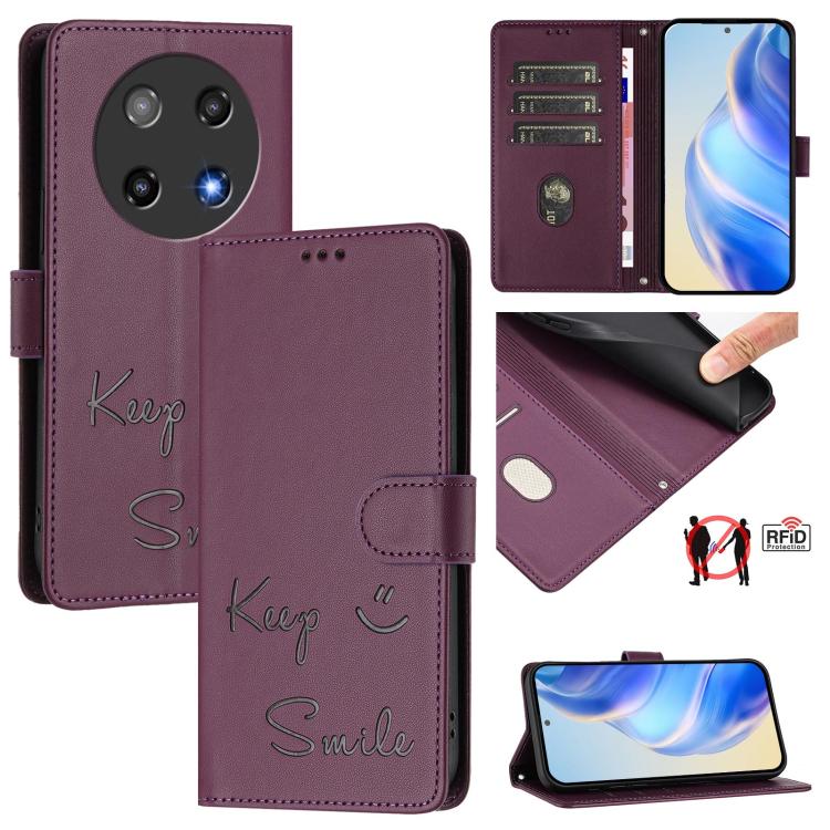 Smile Embossing RFID Leather Phone Case, For Coolpad C16, For Coolpad X100, For Coolpad Cool 40i